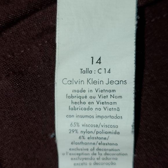Calvin Klein Jeans woman's 14 maroon Jegging jeans - Picture 5 of 5